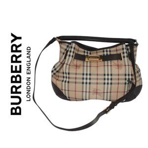 Burberry Large Purse with Detachable Crossbody Strap and Handle Famous Plaid